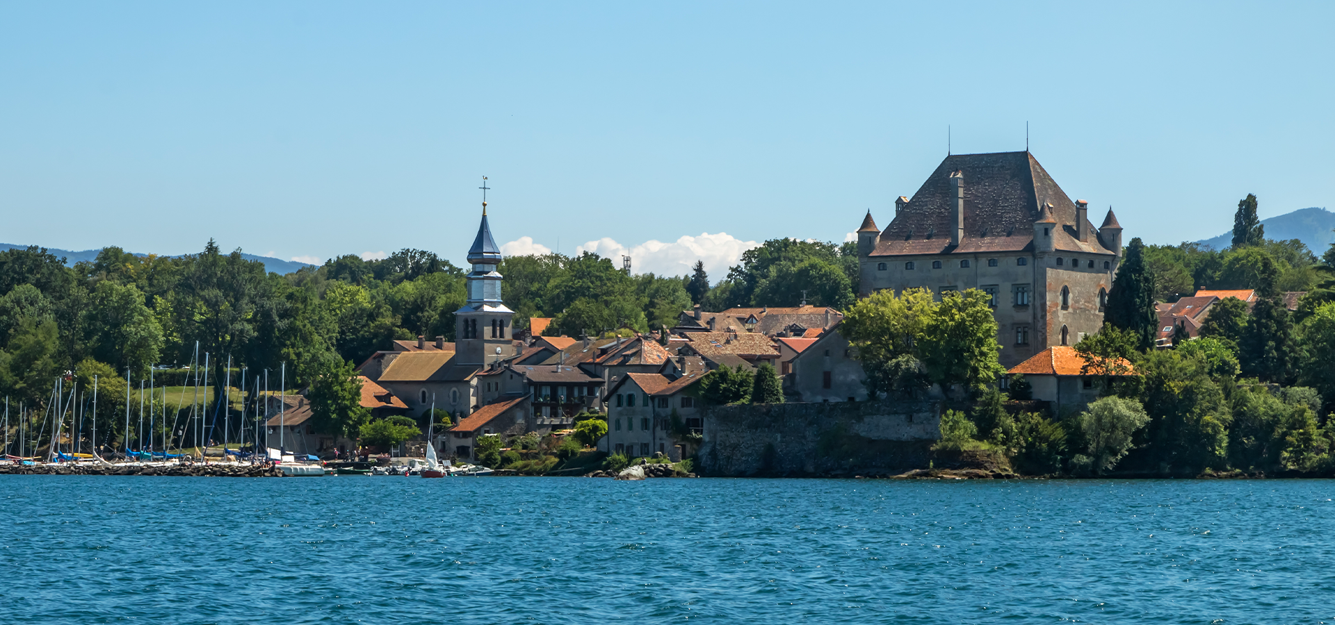LAGO DI LEMAN VISTA DI YVOIRE