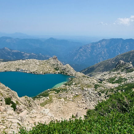 Vista sul mare della Corsica GR20